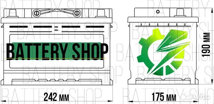 Аккумулятор 60Ач Аком пусковой 540А обратная поляр