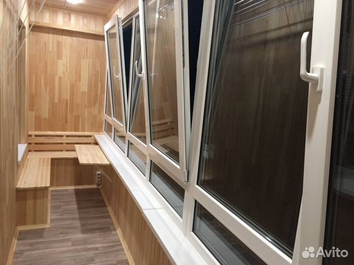 Обшивка балкона Вагонкой. Остекление балконов