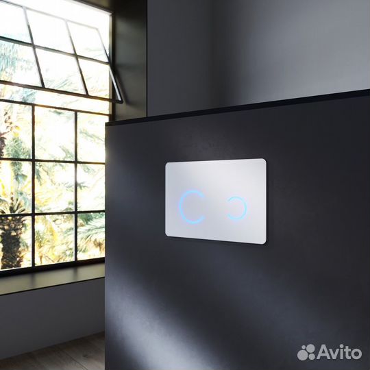 Клавиша сенсорная бесконт. Touchless белое стекло