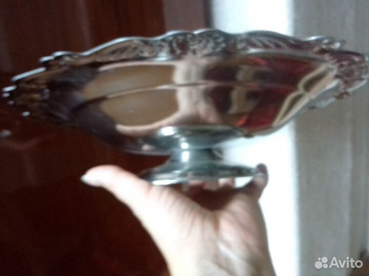 Вазы на ножке, фруктовницы нержавейка СССР - 2 шт