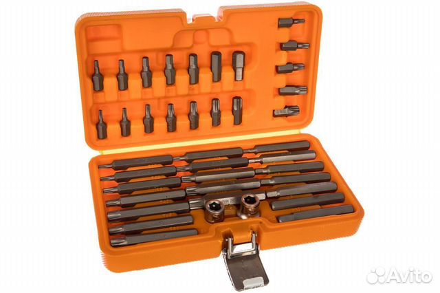 Набор вставок torx, Spline, Hex 40 предметов 3/8