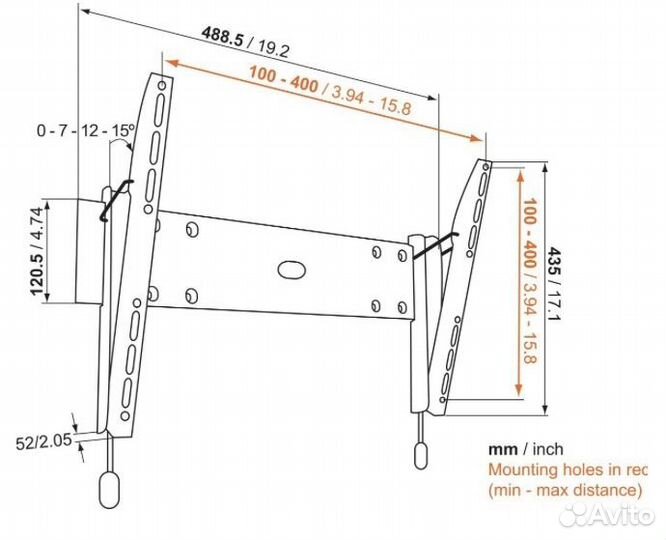 Кронштейн Vogel’s для тв 32-55’’