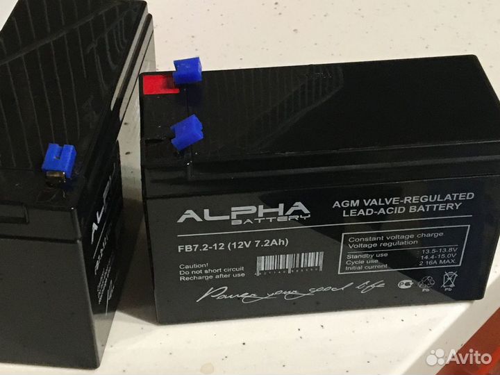 Аккумулятор Alpha AGM для ибп и не только12V 7.2Ah