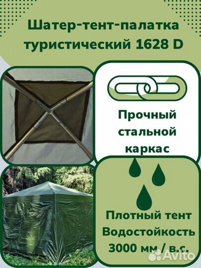 Шатер-палатка-тент-кухня туристический1628D