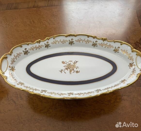 Блюдо weimar porzellan cobalt Анна Амалия