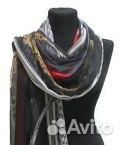 Шарфы-палантины тонкие шелк-шифон lv, gucci