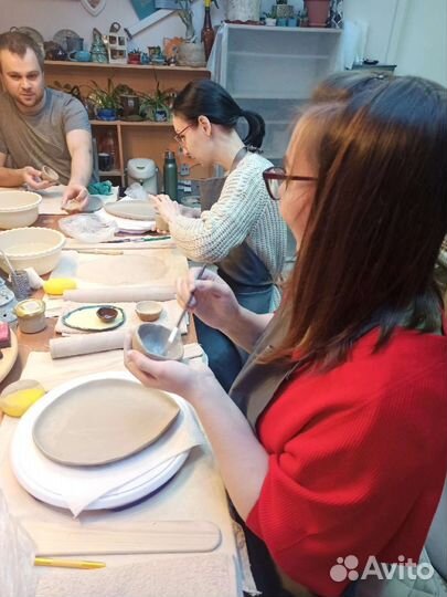 Мк Лепка из глины(ручная), глазуровка