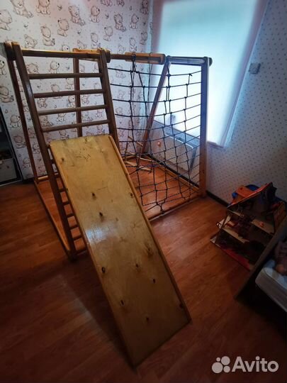 Детский спортивный комплекс, канат, кольца