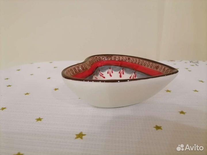 Сердце Керамическая вазочка