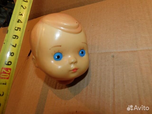 Голова старинной куклы мальчика-пупса периода СССР