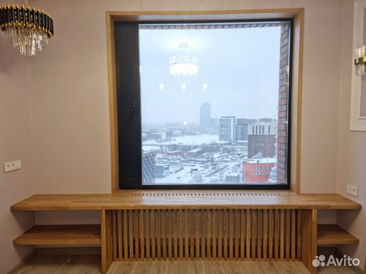 Подоконник и откосы из дерева