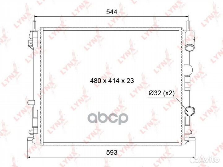Радиатор охлаждения двигателя LCV RM1026 lynxauto
