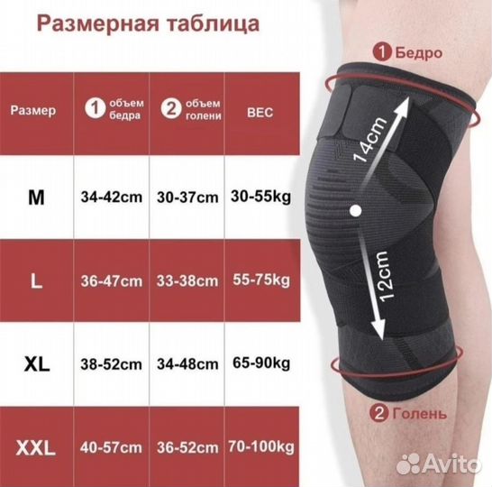 Наколенники компрессионные, бандаж на сустав