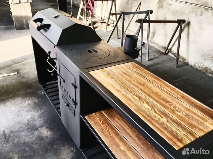 Мангал с крышей 4в1
