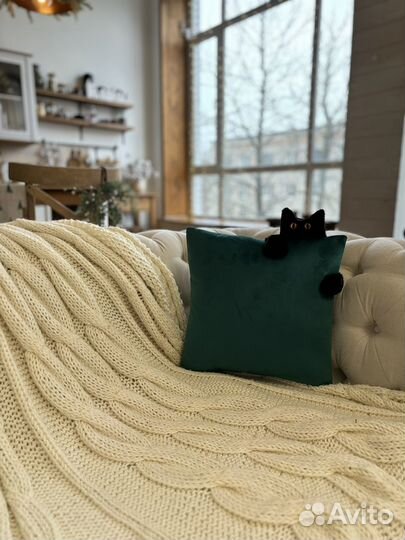 Подушка декоративная 40х40 с котиком