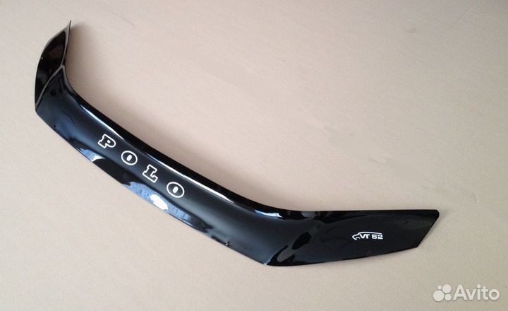 Спойлер капота (мухобойка) VW Polo V (рейсталинг)