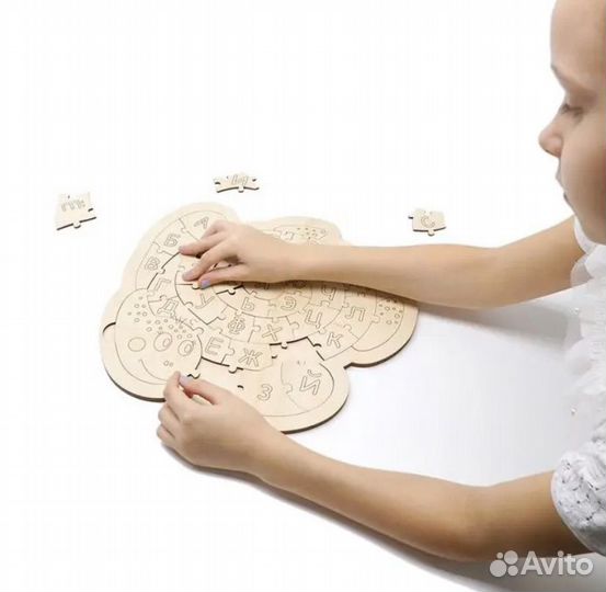 Деревянные пазлы алфавит