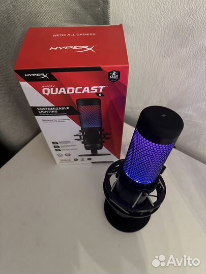 Микрофон hyperx quadcast s черный