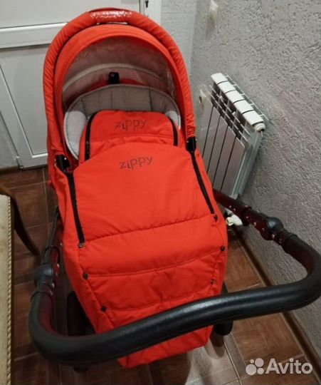 Коляска tutis zippy 2 в 1 красная