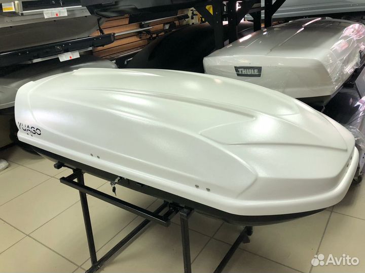 Автобокс багажник на крышу Мазда сх-5 460 белый