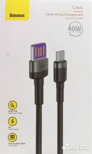 USB Кабель Type-C Baseus Cafule catklf-PG1 (40Вт