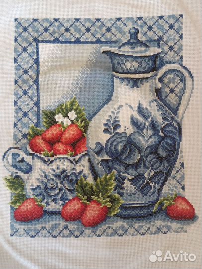 Картина вышитая крестом ручная работа