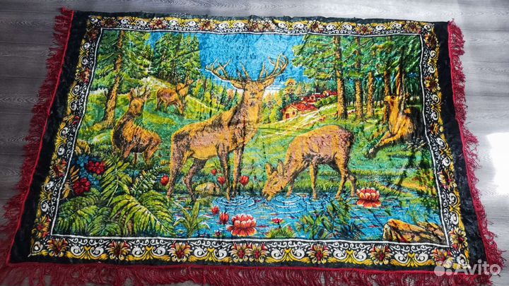 Ковер олени плюш 195х130