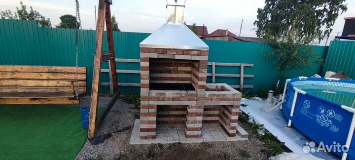 Мангальная зона из lego кирпича