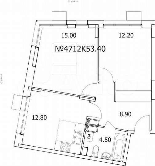 Квартира-студия, 23,1 м², 6/6 эт.