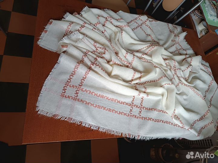 Скатерть 120 х 156 см рогожка клетчатая