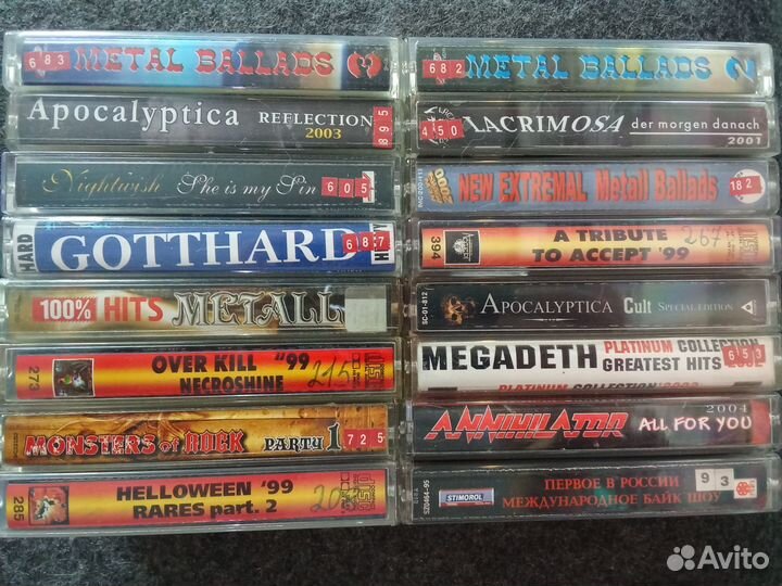Аудиокассеты helloween, megadeth, lacrimosa, accep