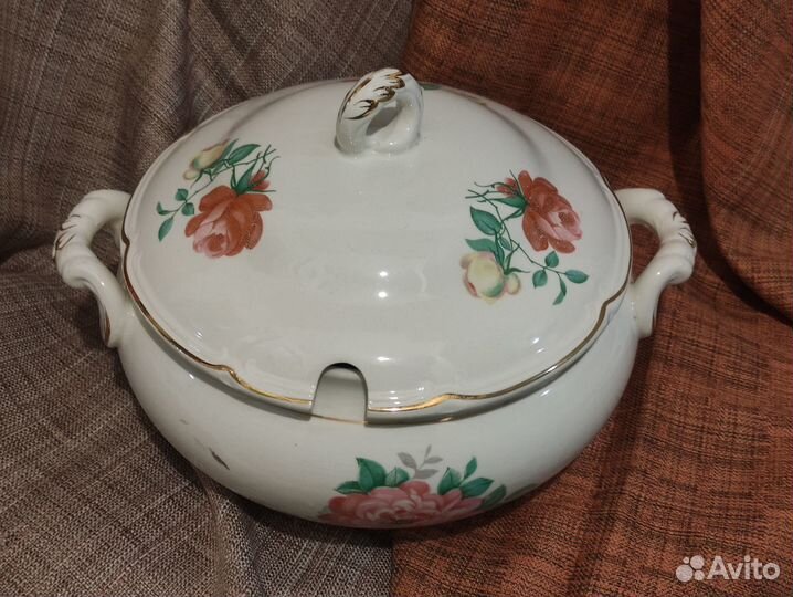 Супница зик Конаковский фаянсовый завод СССР