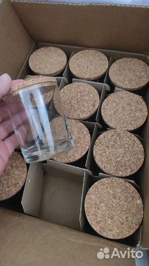 Стакан для свечей с пробковой крышкой