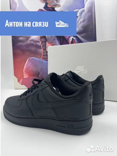 Кроссовки Nike Air Force 1 черные 41-45