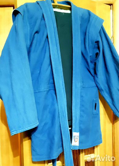 Кимоно для дзюдо синее 46-48