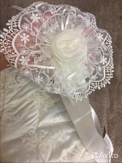 Кружевной комплект на выписку или в коляску