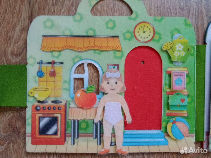 Книга из фетра домик 5 комнат