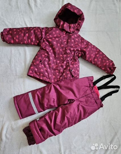 Комплект зимний для девочки куртка штаны 104