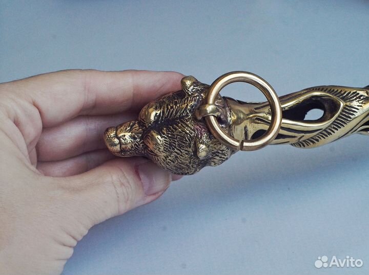 Ложка для обуви бронза