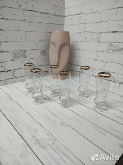 Новый набор коньячных рюмок СССР Латвия