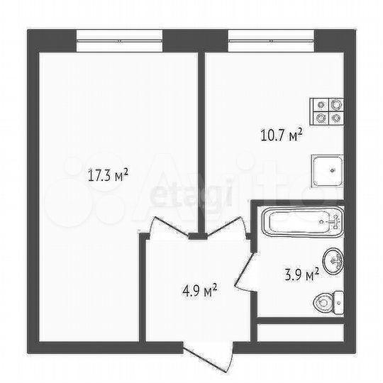 1-к. квартира, 36,8 м², 13/18 эт.