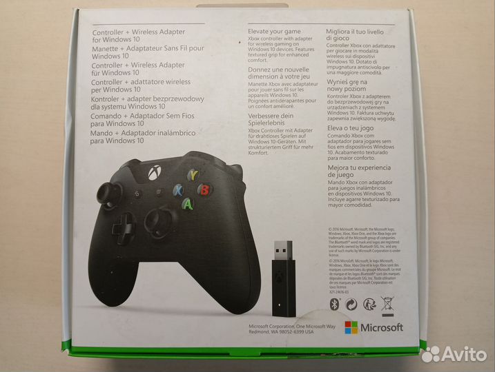 Беспроводной геймпад Xbox One + adapter Windows 10