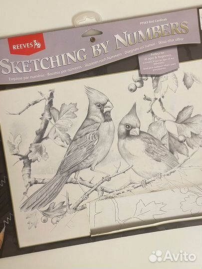 Картина по номерам карандашом