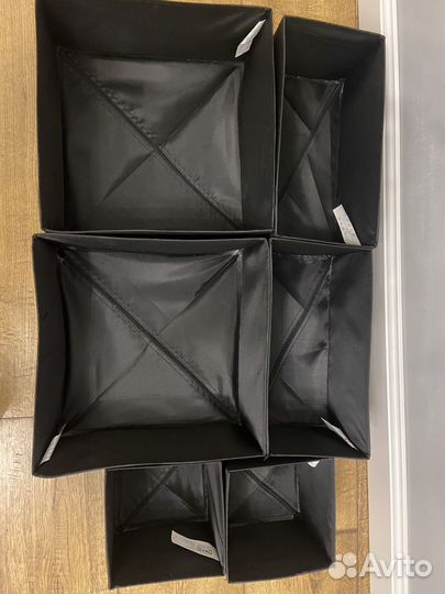 Набор коробок IKEA skubb скубб 6 шт черный