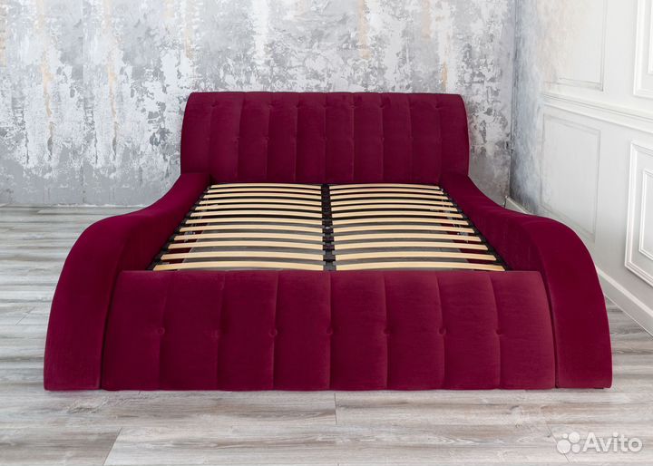 Кровать двухспальная новая 160х200 в велюре