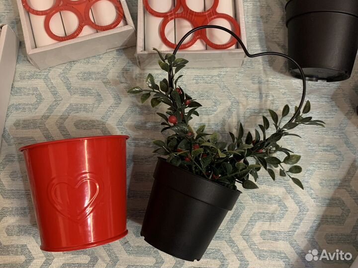 Свеча кашпо цветы IKEA