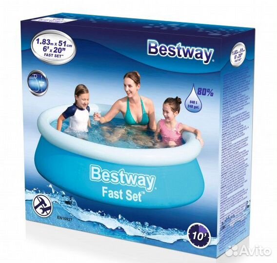 Надувной бассейн Bestway 183х51 см