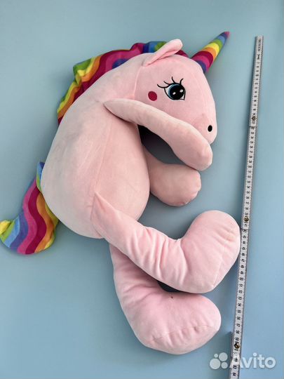 Мягкая игрушка розовый единорог большой