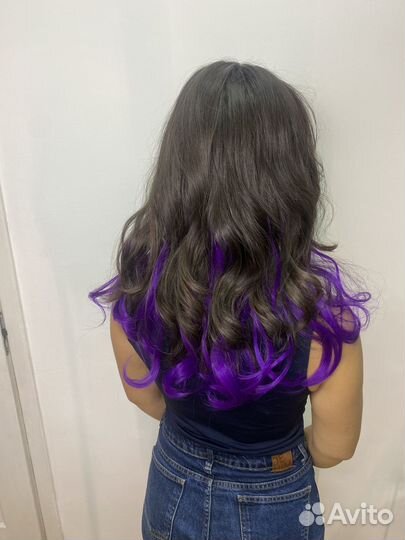 Наращивание волос(цветной ряд)