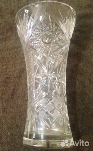 Ваза хрустальная СССР Богемия винтаж